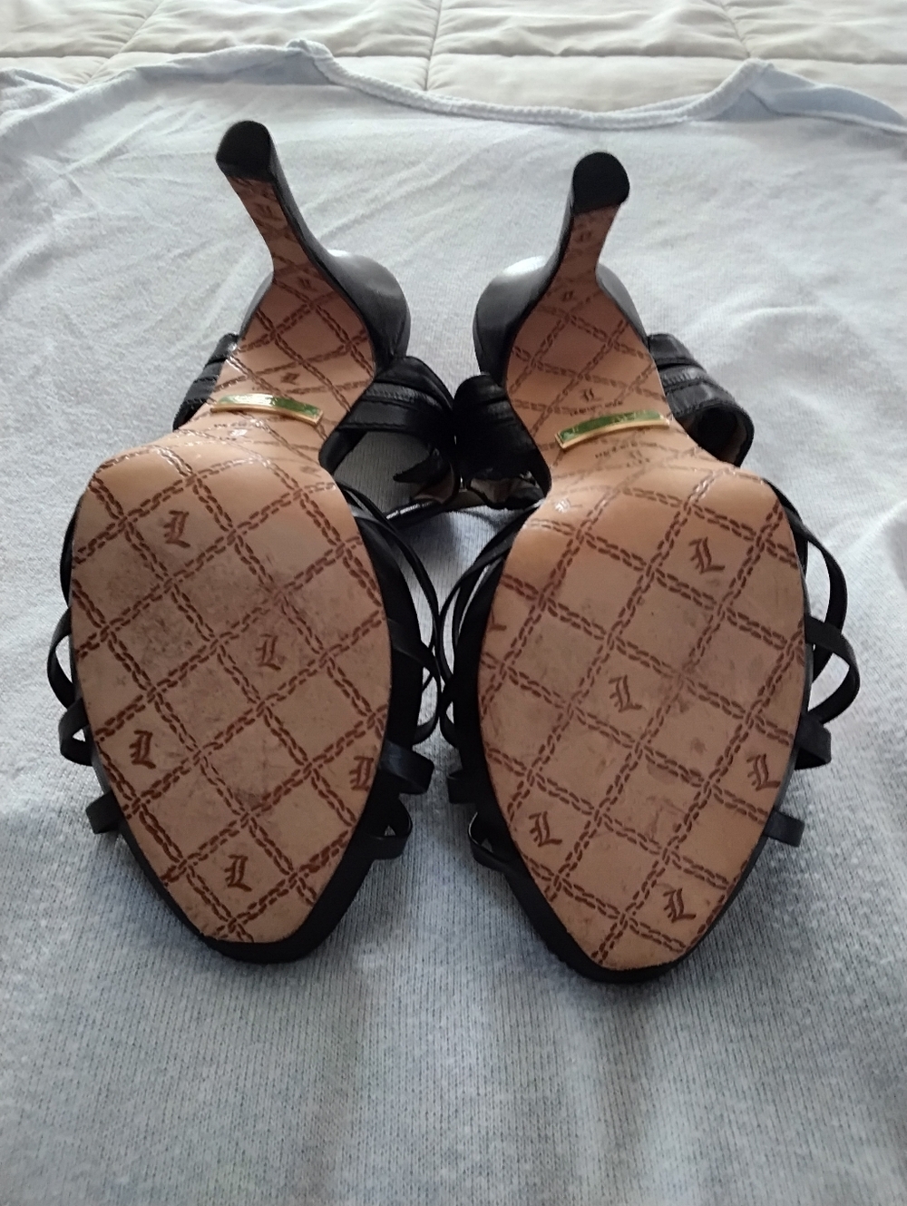 L.A.M.B By Gwen Stefani Strappy Heels Size 8 - Picture 9 of 10